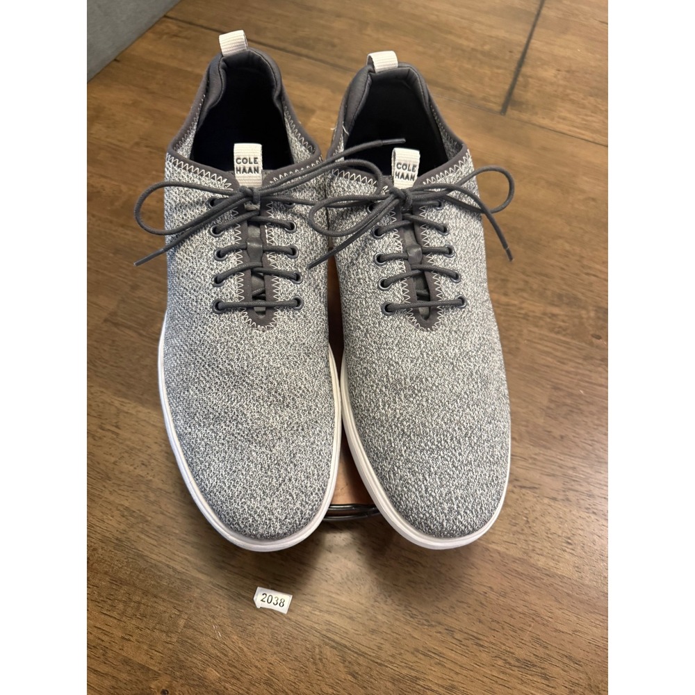 Cole Haan Mens Grand Crosscourt Knit Oxford Sneakers Grey White C30821 Size 13M